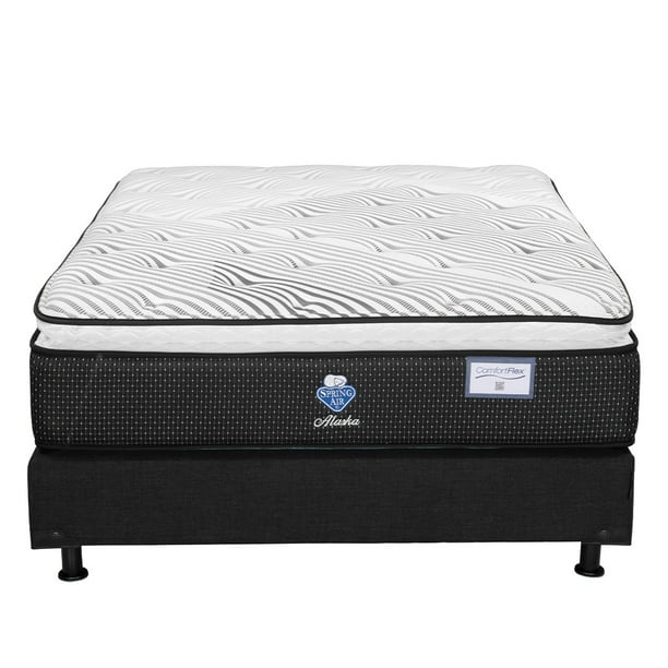 Colchón Queen Size Alaska + Box Base Cama