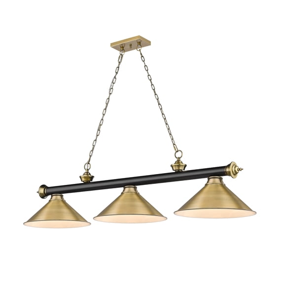 2306-3MB-RB-RB15-Z-Lite-Cordon - 3 Light Billiard In Traditional and Classical Style-14 Inches Tall and 14 Inches Wide