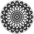 thumbnail image 1 of Ahgly Company Indoor Round Patterned Black Cow Black Area Rugs, 8' Round, 1 of 6