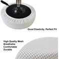 thumbnail image 3 of NOGIS Stool Covers Round,2 Pack Stretch Round Bar Stool Covers Elastic Bar Chair Covers Bar Stool Seat Covers Washable Stool Cushion Slipcover for 12-14 Inch Chair(White), 3 of 7