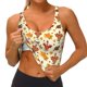 thumbnail image 3 of Fotbe Thanksgiving Turkeys Sujetador Deportivo Largo sin Aros para Mujer con Almohadillas y Soporte Medio, Transpirable y Absorbente, Camiseta Tipo Chaleco o Tank Top-XX-Large, 3 of 8