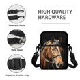 thumbnail image 7 of FUIALDOLG Brown Horse Print Crossbody Shoulder Bag Polyester, 2 Layer Adjustable Crossbody Cell Phone Purse for Women and Daily Travel, 7 of 7