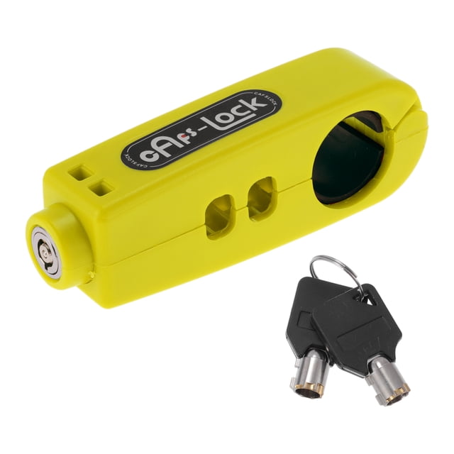 Cerradura de manillar de motocicleta Unique Bargains, universal, para scooter, candado de acelerador de manillar amarillo, redondo, freno delantero y embrague, antirrobo, 1 pieza