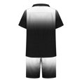 thumbnail image 4 of Hvyesh Men Silk Pajamas Set Sleepwear Sleep Shirt and Shorts Pajama Set Lightweight Soft Mens Pjs Lounge Set, 4 of 5