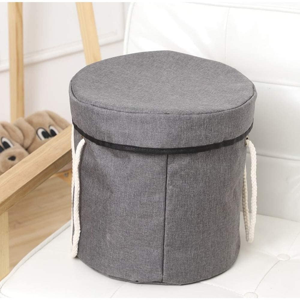 Outdoor Portable Toy Organizer Large Bag with Zipper Gray H:15.75, D:13 Collapsible Bucket UNE Design Toy Storage Basket and Play Mat Activity Mat Swoop Bag