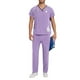 thumbnail image 2 of Penkiiy Scrubs Set para hombres, Classic V-Neck Stretch Top& Pantalones rectos Yoga Waistband M Purple, 2 of 9
