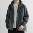 thumbnail image 4 of Timoontee Men's Warm Thickened Fleece Jacket Zip Up Jacket Daily Casual Jacket Coat Long Sleeve Hoodies Fall Winter Clothes Gray XXXL, 4 of 9
