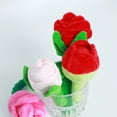 thumbnail image 3 of RABBITH Stuffed Dog Toy Squeak Plush Rose Flower Dog Toy Interactive Soft Chew Toy, 3 of 9