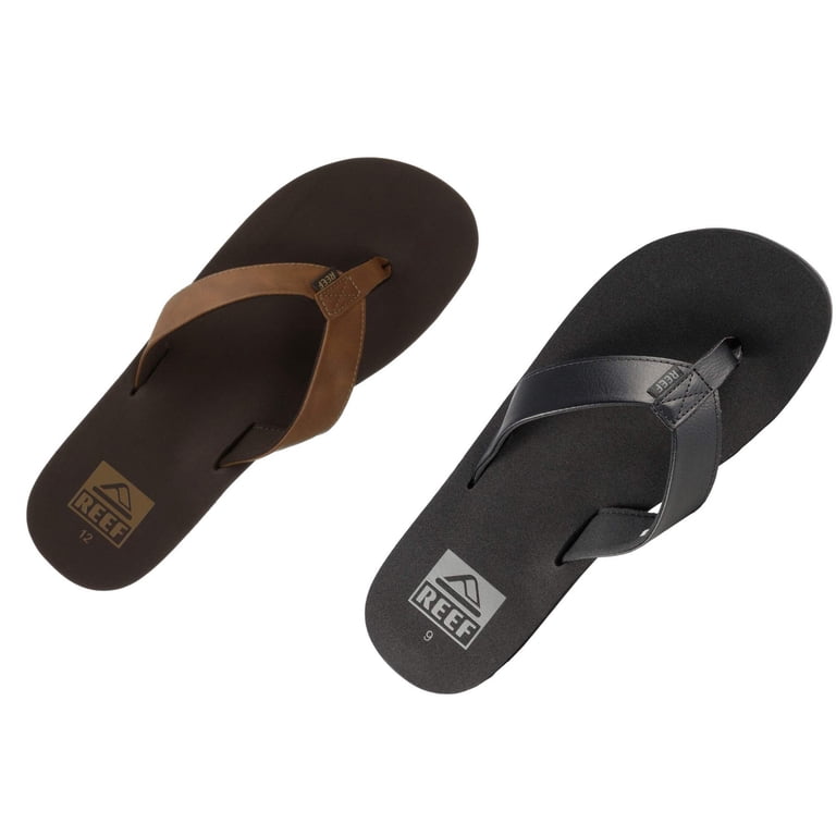 Reef Twinpin Mens Sandals, Comfortable Vegan Leather Flip  display picture 2