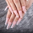 thumbnail image 1 of 24 piezas de uñas ataúd para mujeres, uñas postizas extra largas, pegamento en las uñas, uñas postizas con pegamento, 1 of 4