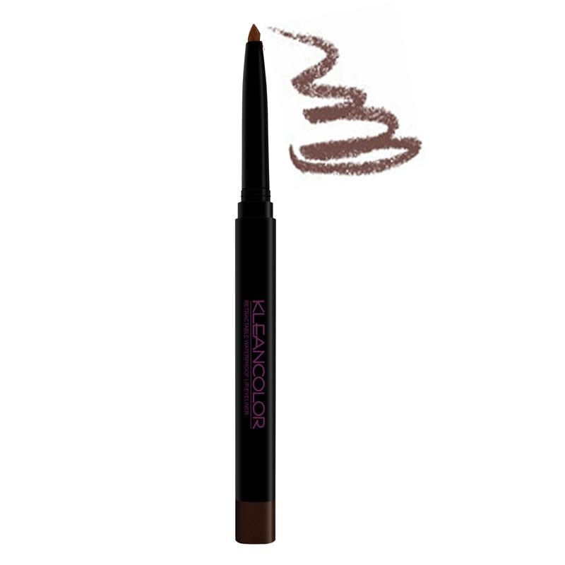 KLEANCOLOR Retractable Waterproof Lip & Eye Liner Medium Brown
