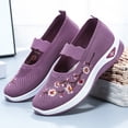thumbnail image 5 of Mepaouo Women's Mesh Flats Shoes Embroidery Casual Slip on Walking Shoes Memory Foam Work Shoes, 5 of 7