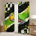 thumbnail image 2 of Castle Fairy Grunge Garbage Truck Black Out Curtains for Boys, Race-Inspired Dump Truck Curtains Pack of 2 (42x63 Each) for Bedroom, Green Yellow, 2 of 6