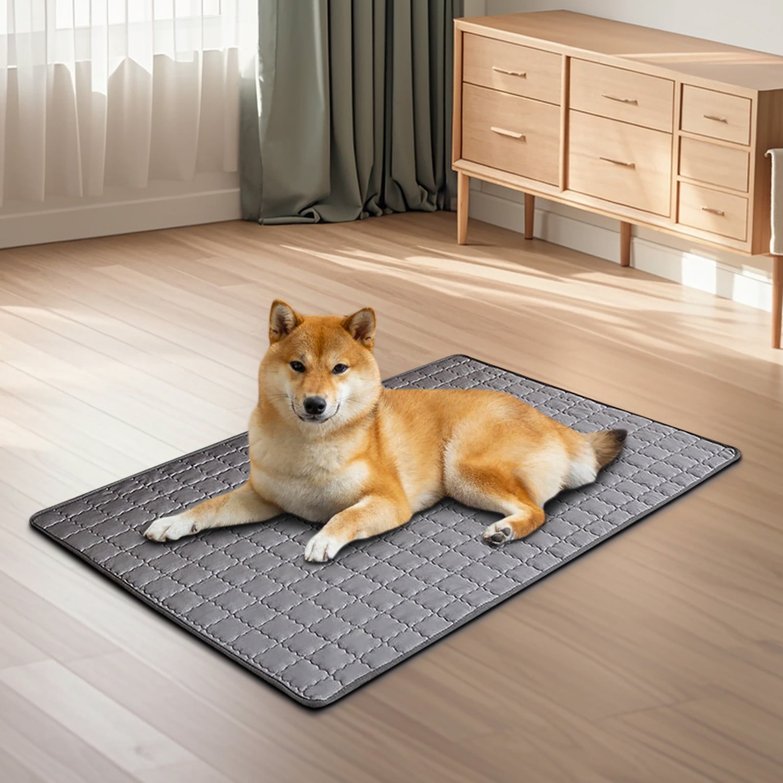 Dog Cooling Mat, Pet Ice Silk Cooling Pad with Non-Slip Bottom for Indoor Outdoor Use, Portable Washable No Electricity Needed Cooling Bed for Dogs and Cats