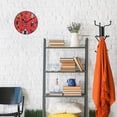 thumbnail image 4 of 9.84in Red Minimalist Creative Pattern PVC Canvas Wall and Table Clock with Canvas Texture, Black or Gold Hands, 4 of 11