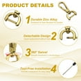 thumbnail image 3 of Uxcell Swivel Clasps Hook, ID Detachable Snap Hook with Screwdriver Gold 5/8 Inch, 3 of 7