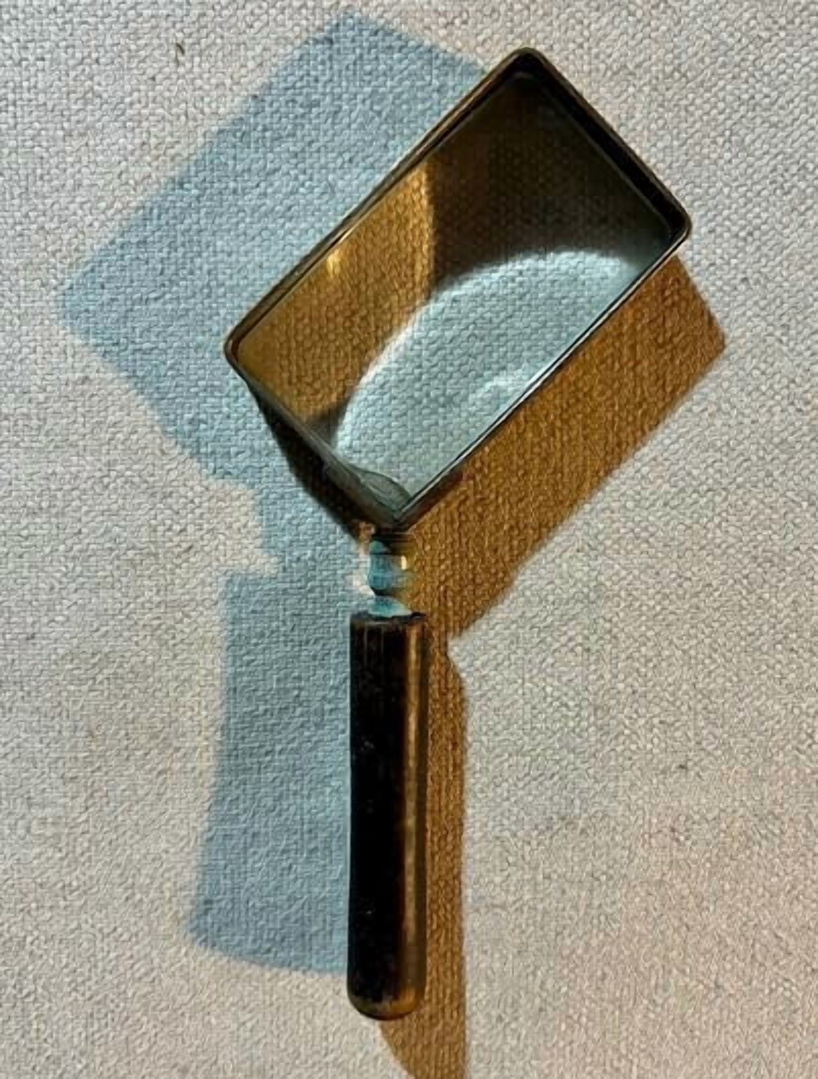 Maritime treasures Antique Magnifying Glass. Wooden Handle