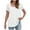White, variant on QUNYINEY Solid Womens Tops Trendy Square Neck Pullover Short Sleeve Casual Shirts Loose Summer Shirts for Women