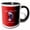 Black/White, variant on 3drose, You Betta Believe I Love You Quote with Artistic Beta Splendens Fish, 15oz Two-tone Blue Mug