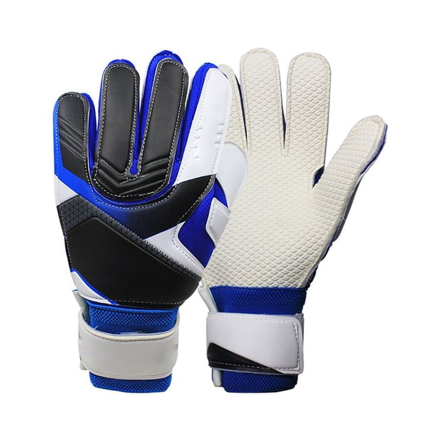Eigraketly 1 par de guantes de fútbol portátiles para adolescentes, práctica de entrenamiento de fútbol para niños, guante de látex para protección Deportes y aire libre Azul Eigraketly OD028164-02