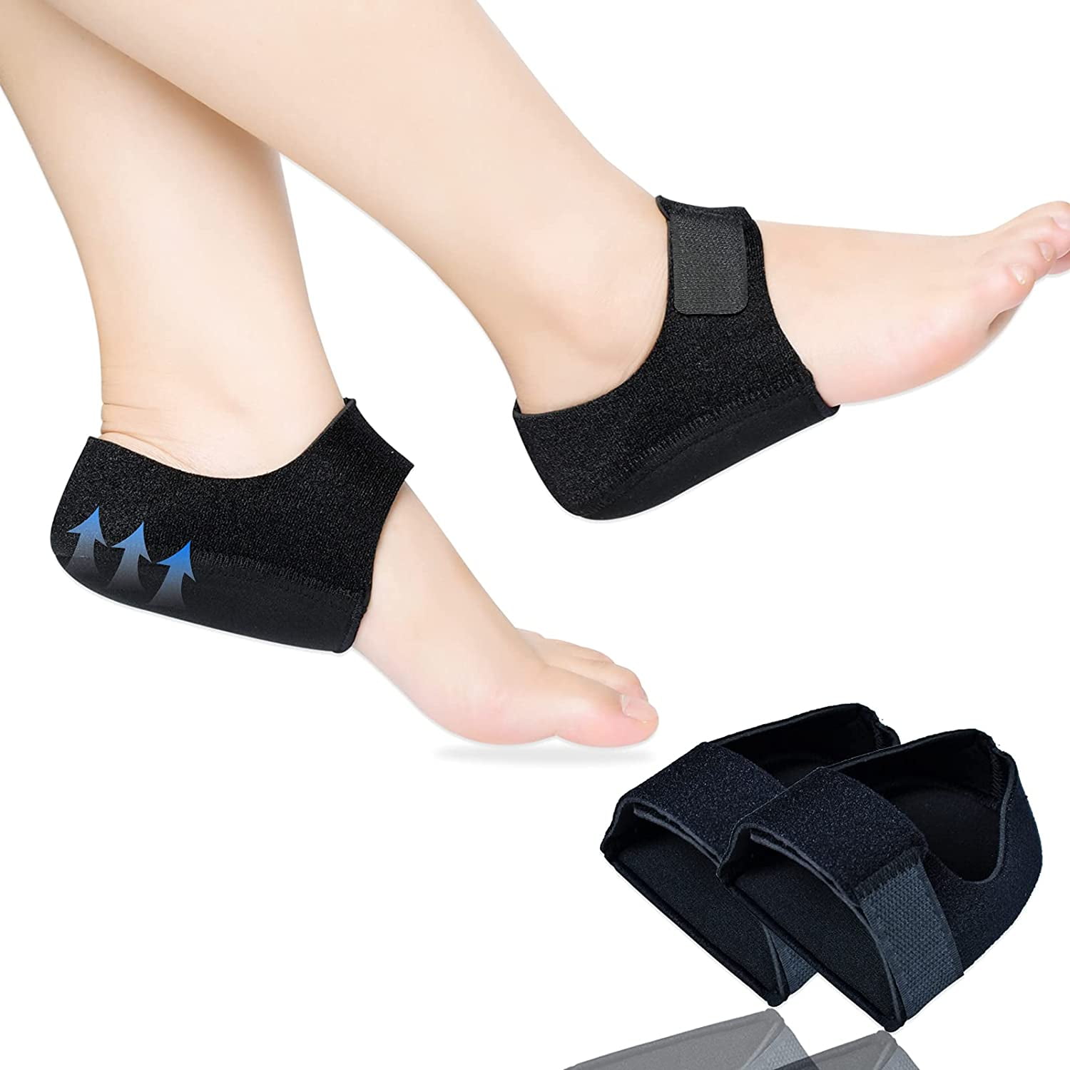 Hefeisuimishangmaoyouxiangongsi Heel Protectors Gel Heel Pads Heel Cushion Support For Plantar Fasciitis Heel Pain Achilles Tendinitis Dry Cracke