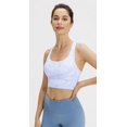 thumbnail image 4 of SURJDE Women's Strappy Sports Bra Medium Support Workout Training Top, 4 of 6