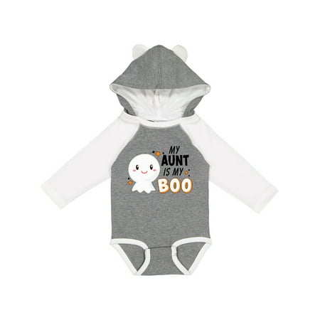 

Inktastic My Aunt is My Boo with Cute Ghost Gift Baby Boy or Baby Girl Long Sleeve Bodysuit