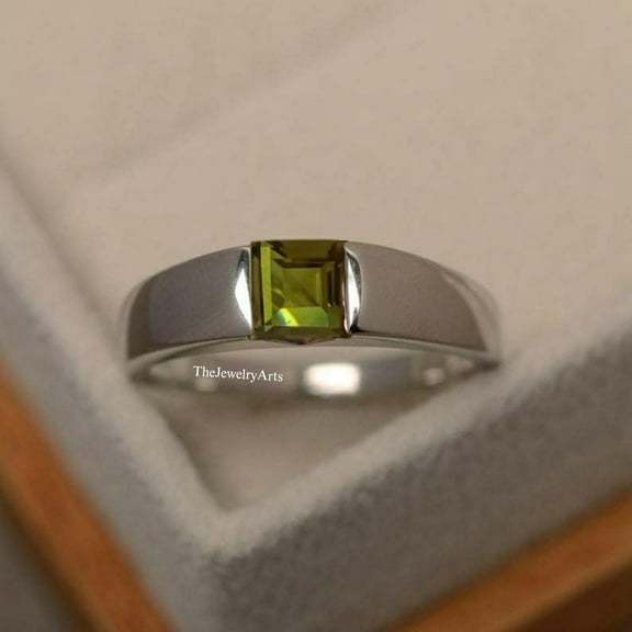 thejewelryart Men’s Color Changing Sultanite Gemstone Ring Sterling Silver Handmade Jewelry Luxury Men’s Ring Gift for Him Silver 3