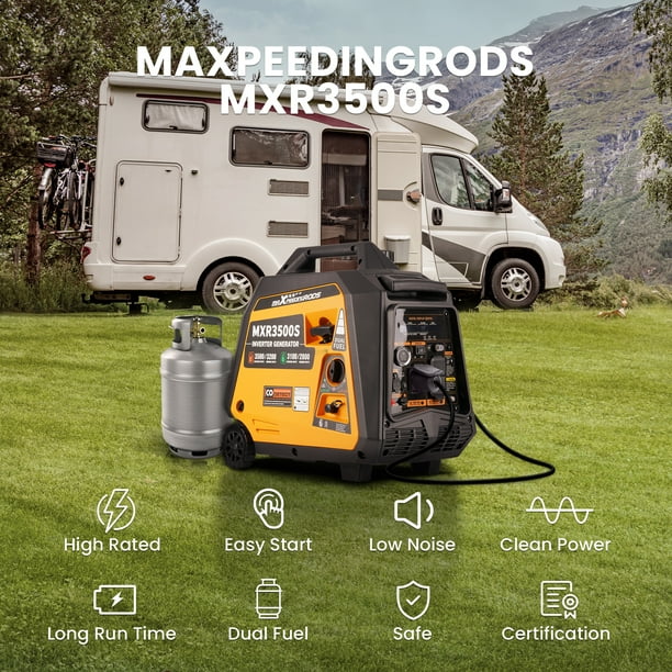 Maxpeedingrods 3500 Watt Générateur Portable Onduleur 3.2KW Gaz