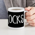 thumbnail image 6 of CafePress - 50Th Birthday Saying, 50 Rocks! Mug - 11 oz Ceramic Mug - Novelty Coffee Tea Cup, 6 of 6