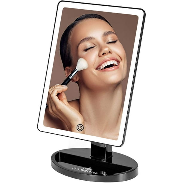 Impressions Touch Ultra Makeup Mirror With Dimmable Led Lights Vanity Standing Dressing Sensor And Double Power System Com Impressions Touch Ultra Makeup Mirror, Impression Vanity Makeup Touch Trifold Xl Dimmable Led Mirror