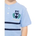 thumbnail image 3 of Wonder Nation Toddler Boy's Short Sleeve Striped Henley T-Shirt, Sizes 12M-5T, 3 of 6