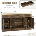 thumbnail image 2 of Buffet Cabinet with Drawers, 53” Large Sideboard Buffet Kitchen Storage Cabinet, Modern Farmhouse Coffee Bar with Shelves and Doors, Wood Buffet Table for Kitchen, Dining Room, Rustic Brown, 2 of 14