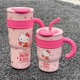 thumbnail image 4 of Sanrio-taza de acero inoxidable con aislamiento de Hello Kitty, taza de paja portátil Kawaii, regalo de Navidad para niña, Cinnamoroll My Melody, 4 of 4