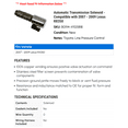 thumbnail image 2 of Automatic Transmission Solenoid - Compatible with 2007 - 2009 RX350 2008, 2 of 2