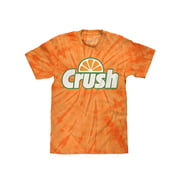 Tee Luv Men's Orange Crush Soda Logo Tie Dye T-Shirt (Small)