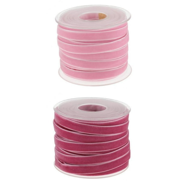 Rollo de Cinta de Terciopelo Sunnimix 2 Uds 20 yardas 10mm ancho Herramienta Manualidades DIY