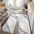 thumbnail image 2 of White Marble Copper Line Pattern Kitchen Rugs Sets Of 3,Kitchen Runner Rugs Non Skid Washable,Decorative Kitchen Floor Mats for Kitchen,Sink,Laundry,17"x30"+ 17"x47" + 17"x59", 2 of 6