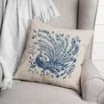 thumbnail image 3 of Creative Products Blue Drawn Peacock 2 16 x 16 Spun Poly Pillow, 3 of 3
