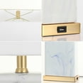thumbnail image 3 of JONATHAN Y Chloe 24.5" Modern Coastal Iron/Marbled Ceramic LED Table Lamp with USB Charging Port, Blue/White (Set of 2), JYL1140A-SET2, 3 of 7