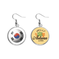 thumbnail image 1 of Copa Mundial de fútbol de bandera nacional de Corea Pendiente del lóbulo de la joyería del pendiente de la hoja del otoño Unbranded M, 1 of 3