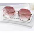 thumbnail image 1 of "2022 Quality Sense Fashion Trend Cut Edge Rimless Sunglasses Women's Polygonal Sunglasses Two-color Gradient", 1 of 1