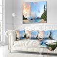 thumbnail image 3 of Designart Beach Sunset with Clouds - Landscape Photography Throw Pillow - 18x18, 3 of 5
