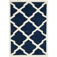 thumbnail image 2 of SAFAVIEH Chatham Franklin Geometric Wool Area Rug, Dark Blue/Ivory, 3' x 5', 2 of 7