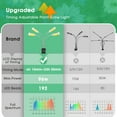 thumbnail image 4 of YANSUN 4 Head 96W Grow Lights Full Spectrum Plant Grow Light with Timer for Seedlings Adjustable Goose neck & Desk Clip On, 4 Switch Modes 10 Brightness Levels with Planting Tools, 4 of 7