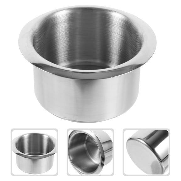 OATIPHO Stainless Steel Cup Holder Insert for Sofa Rv Couch Recessed Metal Anti Spill