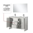thumbnail image 6 of Lafarre 48 in W White Double Vanity, Cultured Marble Top, Faucet Set & 43 in Mirror, 6 of 6