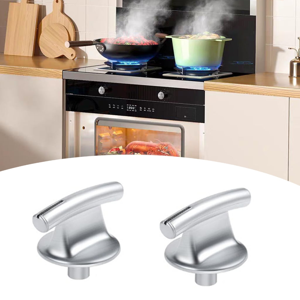 5PCS Gas Stove Handle Replacement Rustproof Design Precise Flame Adjustment Control Knob Plastic Texture for Repair