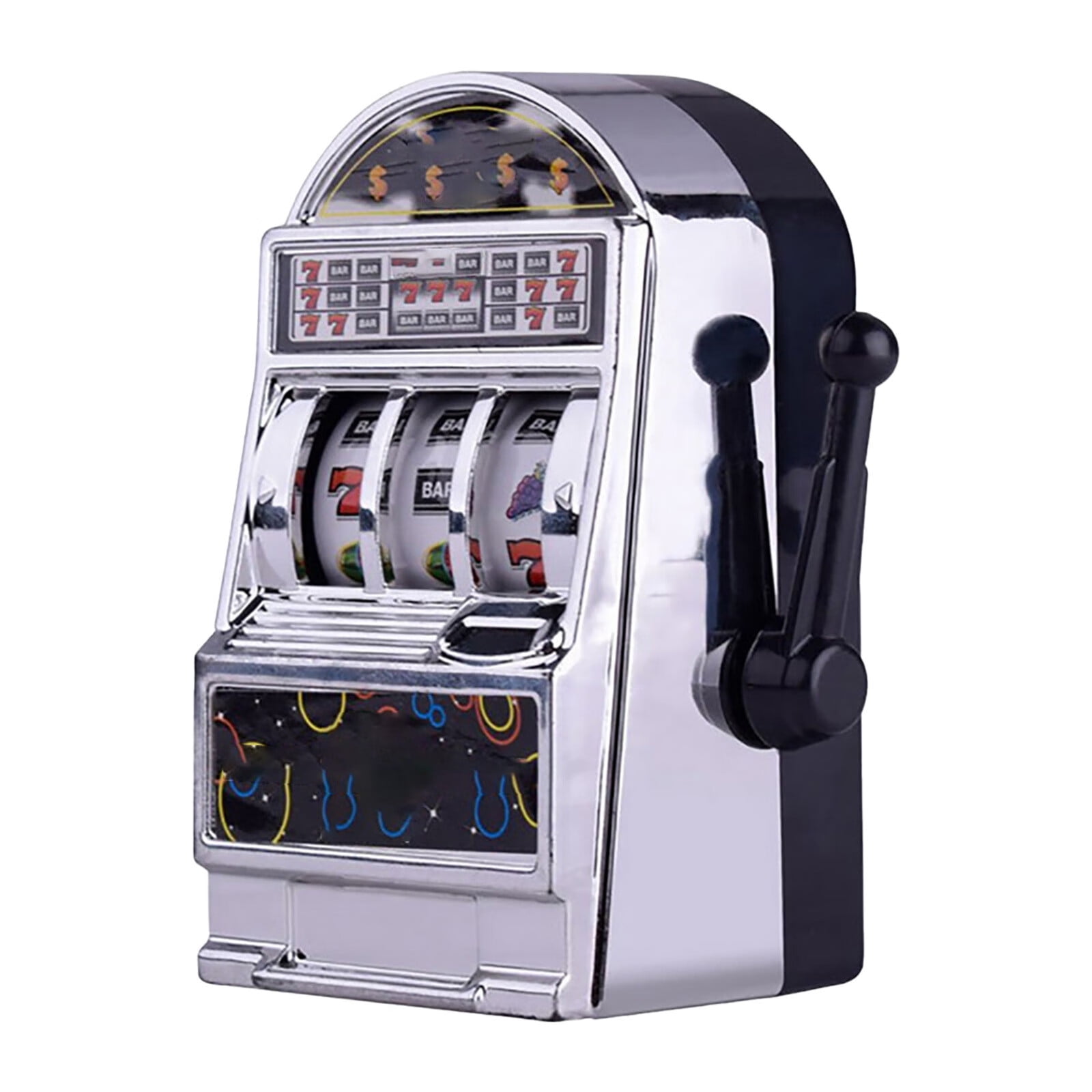 TOYFUNNY Mini Slot Machine Toy Slot Machine Bank with Spinning Reels