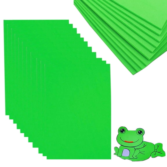20 sheets of Foam Sheets, 8.26(210mm)x11.69(297mm)-Inch & 2mm, Value Pack of EVA Foam Sheets in Bright green for Crafts Projects, Classrooms, DIY Projects, Back to School Supplies, Art Class